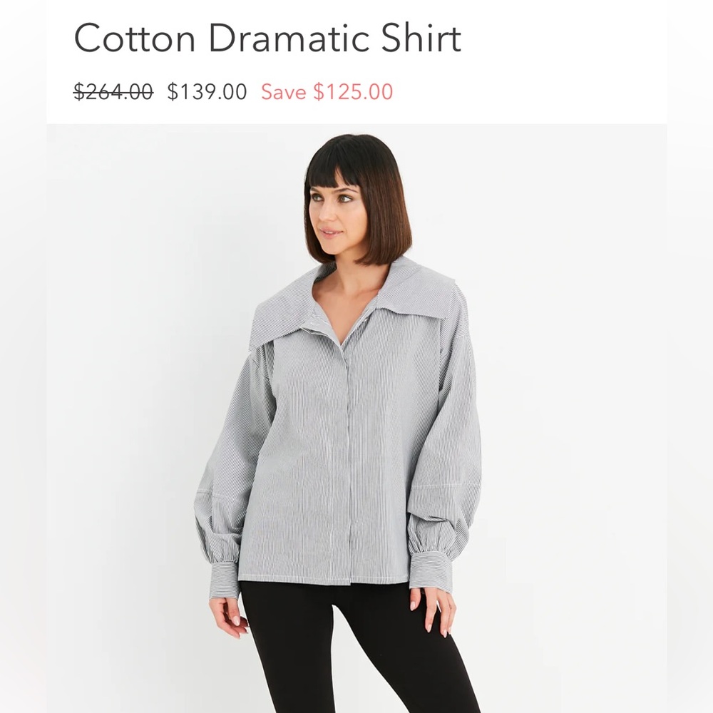 PLANET by Lauren G Cotton Dramatic Shirt - NWOT